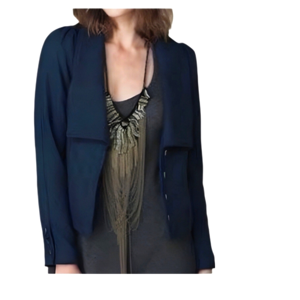 Free People Wool Herringbone Blazer Jacket